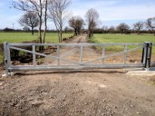 Gate C12 galvanised automated commercial sliding gate complete with active saftey edges and GSM intercom. Fishlake Goole