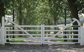  Gate 32 Remote control Five bar Farm Gate With Hockey Stick Top Fabricated in Steel With GSM Intercom Firbeck, South Yorkshire.