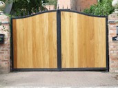 Gate T11 Remote Control Hard Wood Bow Top Gates In  Steel Frame Haxey, Doncaster 