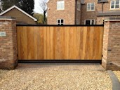 Gate 13 Cantilever Sliding Hard Wood Electric Gate  Doncaster