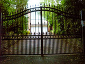 Gate 10 Outward opening Electric wrought iron gates with Videx Intercom/Key pad Sheffield 